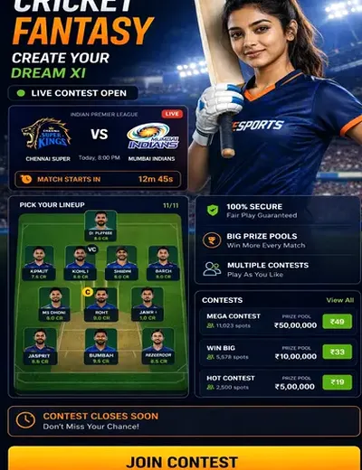 Rs9cricket (rs 9 cricket) fantasy cricket & matchday visual 3
